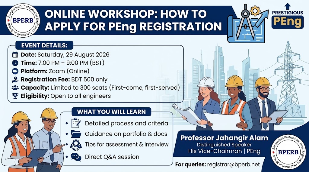 Online Workshop: How to Apply for PEng (Professional Engineer) Registration